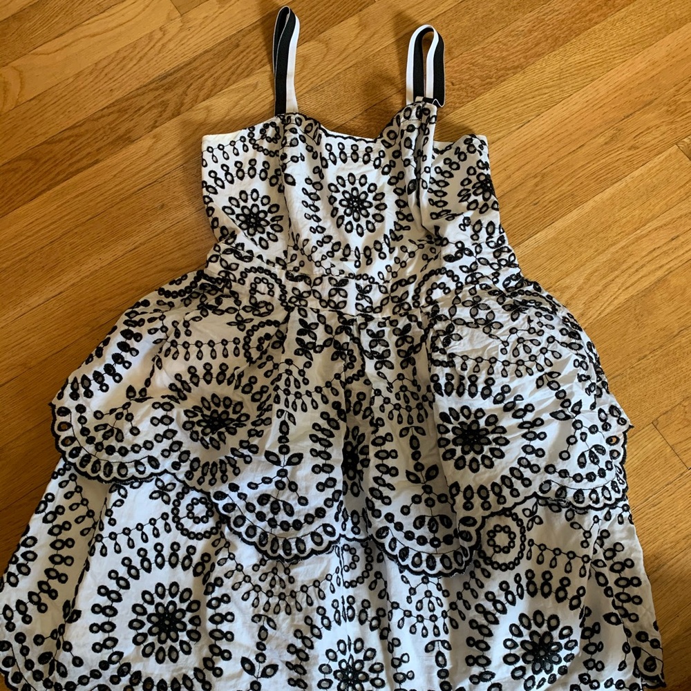 Express Flower black and white dress